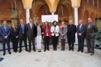 Autoridades que han intervenido en el acto de presentacin del programa de actividades.