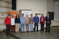 Autoridades, organizadores y patrocinadores en la inauguracin del VIII Simposio del Salmorejo Cordobs