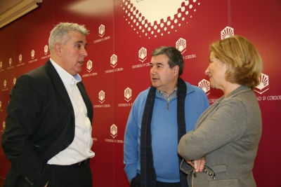 De izqda. a dcha, Javier Rodrguez Gmez, Javier de Prado y Carmen Galn